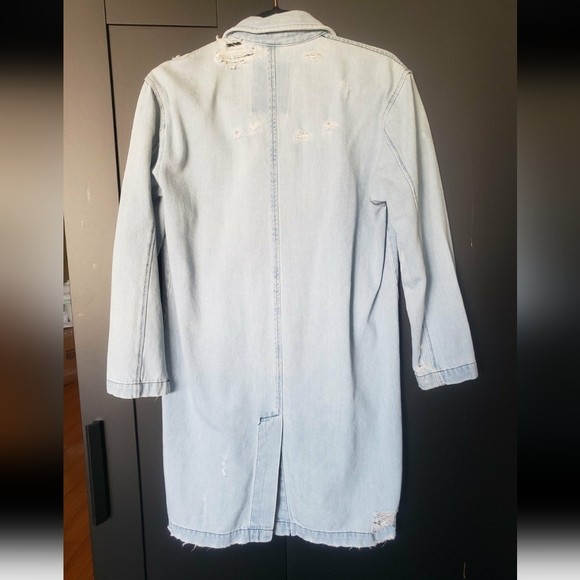 Zara woman premium denim collection ZW/LEVITA distressed coat - Picture 4 of 6